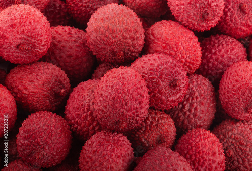 pink fresh lychees beautiful background