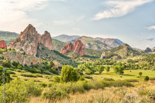 Amazing landscape view at Garden of The Gods in Colorado Springs