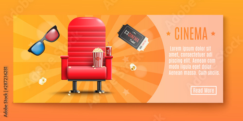Cinema Banner.Vector illustration