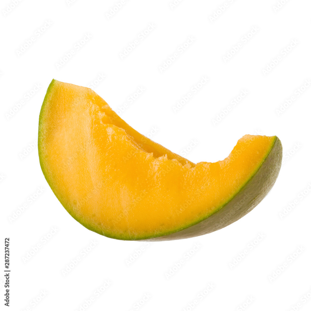 slice mango isolated on white background