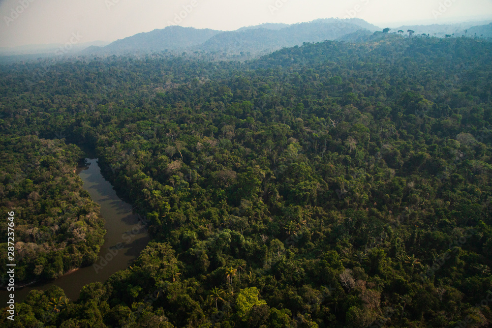 Curuaés River flows through the Menkragnoti Indigenous Land in amazon Rainforest - Pará, Brazil