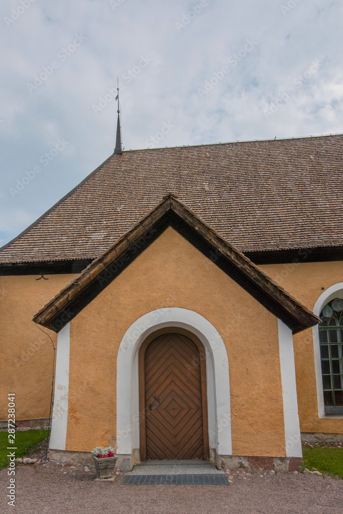 The church at Almunge village from 1100s in the rural area between Stockholm and Uppsala