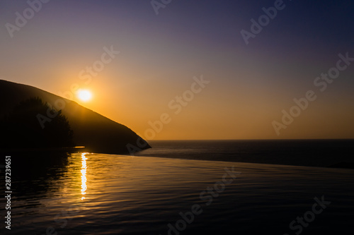 beautiful Dawn by the pool