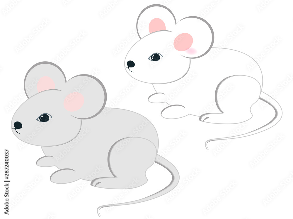 Two cartoon rats. Two cartoon rats.