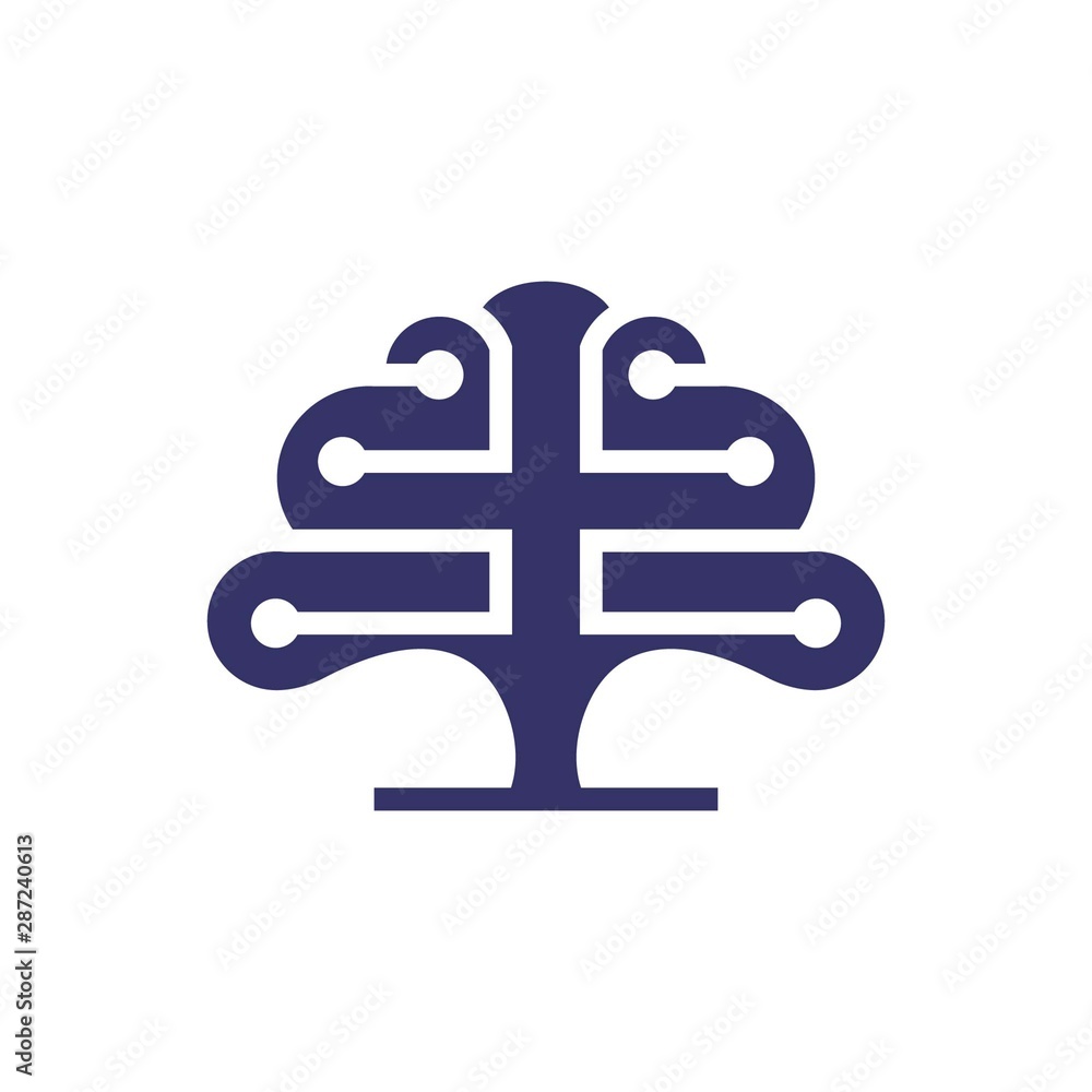 tree and technology logo template tree and technology logo template