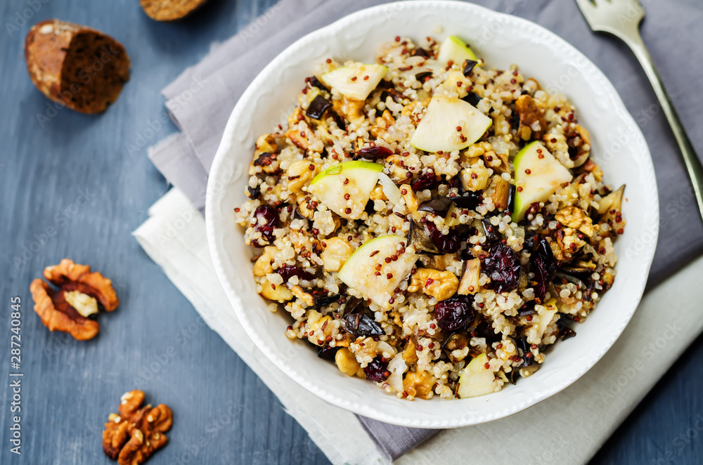 Eggplant quinoa apples dried cranberry salad Eggplant quinoa apples dried cranberry salad