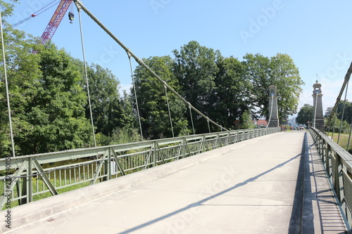 Blick auf die Hängebrücke bei Langenargen am Bodensee photo