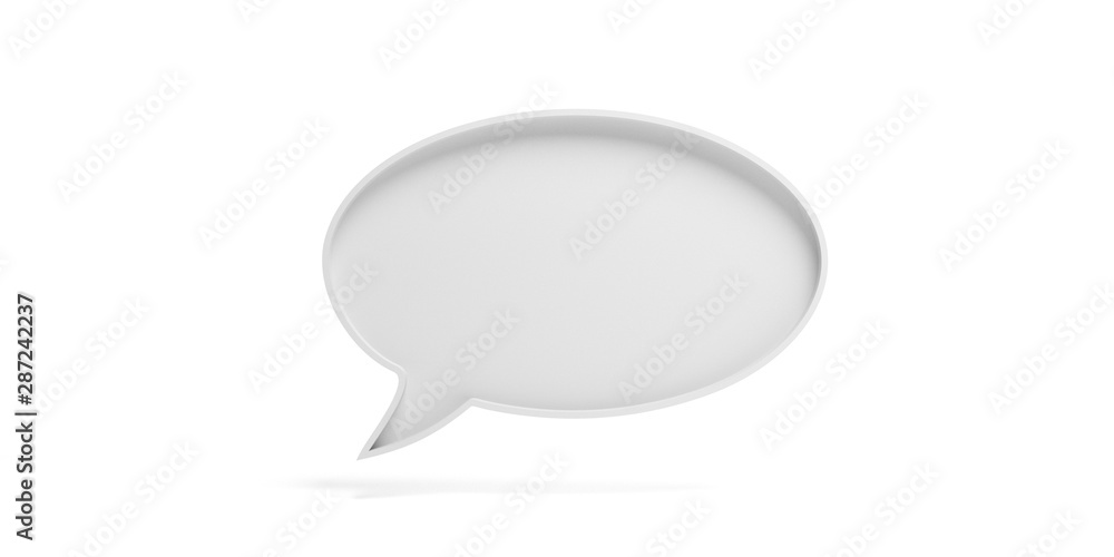 Talk balloon empty isolated against white background. 3d illustration Talk balloon empty isolated against white background. 3d illustration