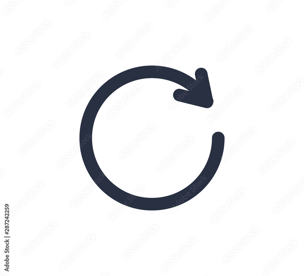 Rotation icon vector. Repeat or reload symbol icon illustration. Rotate arrow logo design inspiration. Rotation icon vector. Repeat or reload symbol icon illustration. Rotate arrow logo design inspiration.