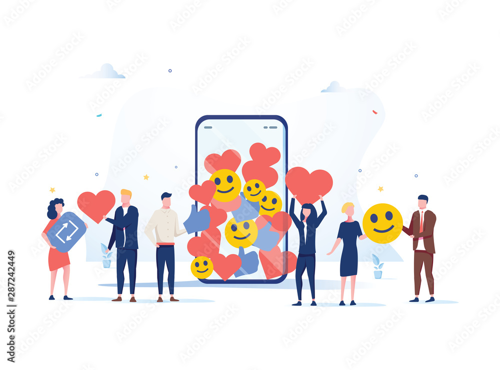 Αυτοκόλλητο Increase your social media followers with successful marketing strategies, peopl