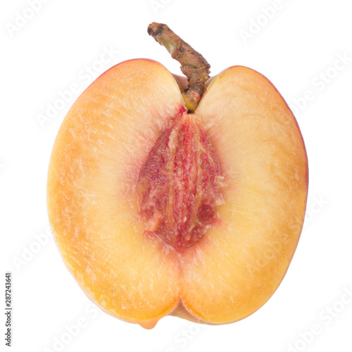 fresh peach isolated on white background