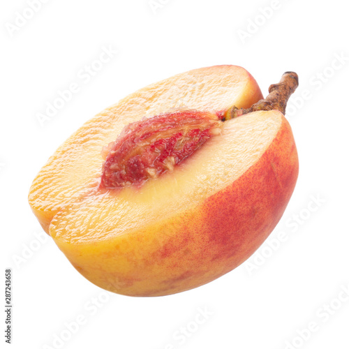 fresh peach isolated on white background