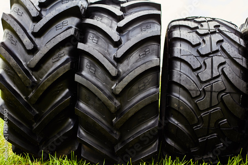 Car tires for large cars. Tires for agricultural machinery