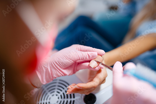 Cosmetology salon  manicure  polishing machine