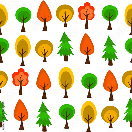 Seamless repeating pattern. Autumn background. Wallpaper, textile, greeting card design. Vector.