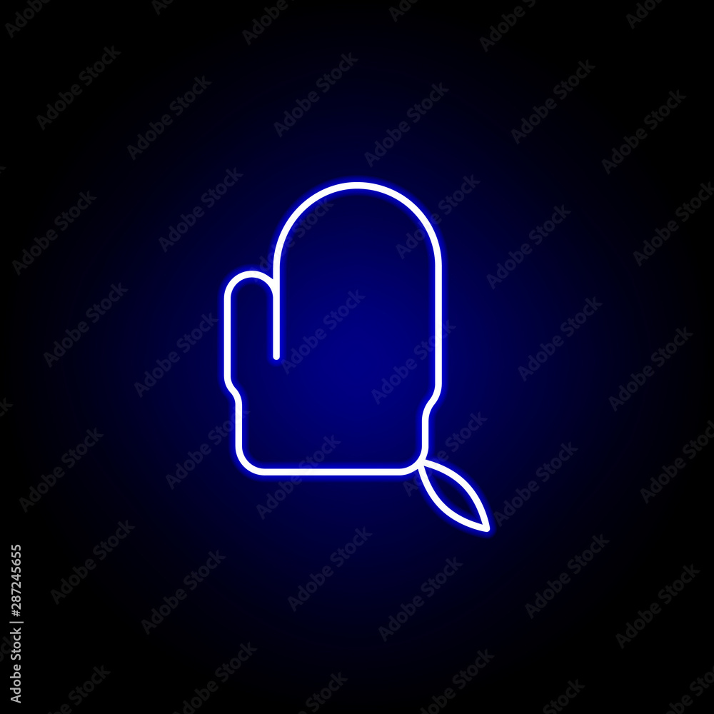 exfoliating mitten line neon icon. Elements of Beauty and Cosmetics illustration icon. Signs and symbols can be used for web, logo, mobile app, UI, UX exfoliating mitten line neon icon. Elements of Beauty and Cosmetics illustration icon. Signs and symbols can be used for web, logo, mobile app, UI, UX