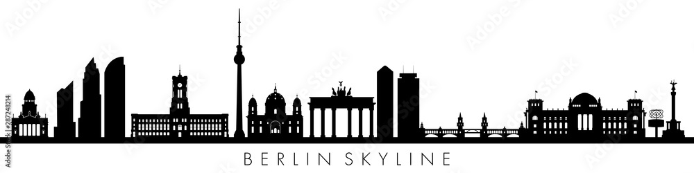 Berlin, skyline silhouettes