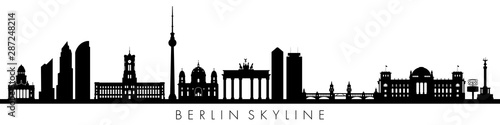 Berlin, skyline silhouettes