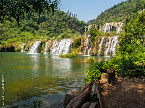 Nine Dragon waterfalls near the City of Luoping (Yunnan Province - China).