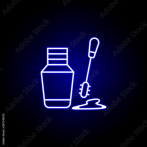 mascara line neon icon. Elements of Beauty and Cosmetics illustration icon. Signs and symbols can be used for web, logo, mobile app, UI, UX