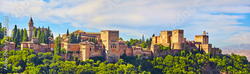 Panoramic view of the Alhambra and Granada in Spain. photo