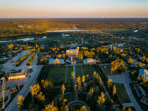 Castle of Princess of Oldenburg. Ramon, Voronezh region, Russia, aerial view © Mulderphoto