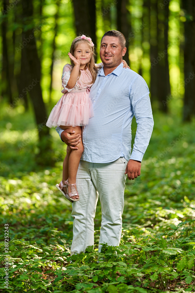 Fototapeta premium Father and daughter outdoor