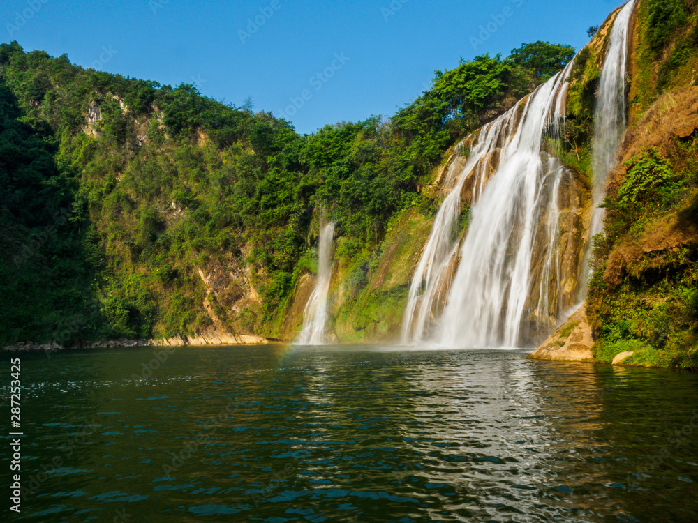 Nine Dragon waterfalls near the City of Luoping (Yunnan Province - China). Nine Dragon waterfalls near the City of Luoping (Yunnan Province - China).