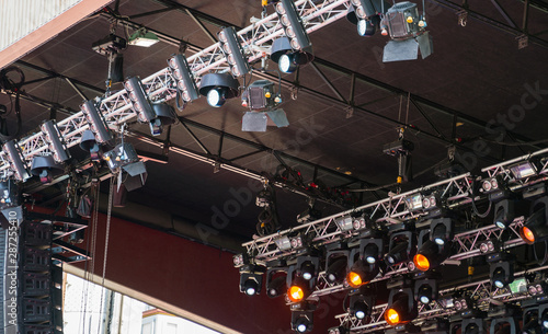 Stage with professional light before concert.