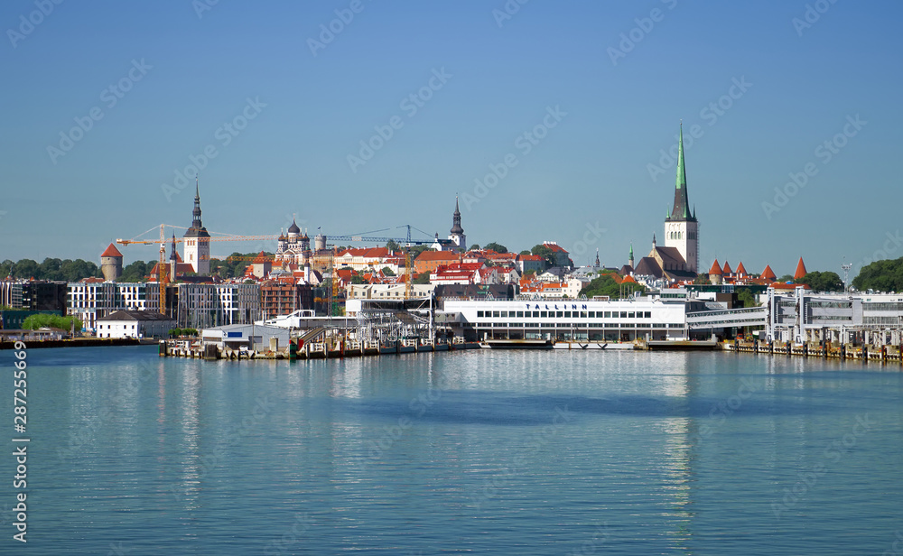 Port of Tallinn and old town in Estonia. Port of Tallinn and old town in Estonia.