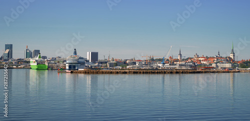 Port of Tallinn and old town in Estonia. © M-Production