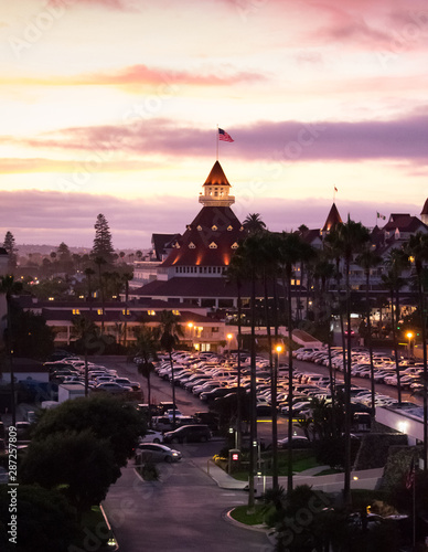 Quadro su tela Coronado Sunset San Diego, California