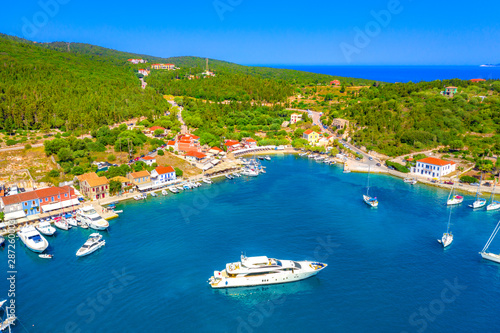 Picturesque Fiskardo village in Kefalonia island, Greece 