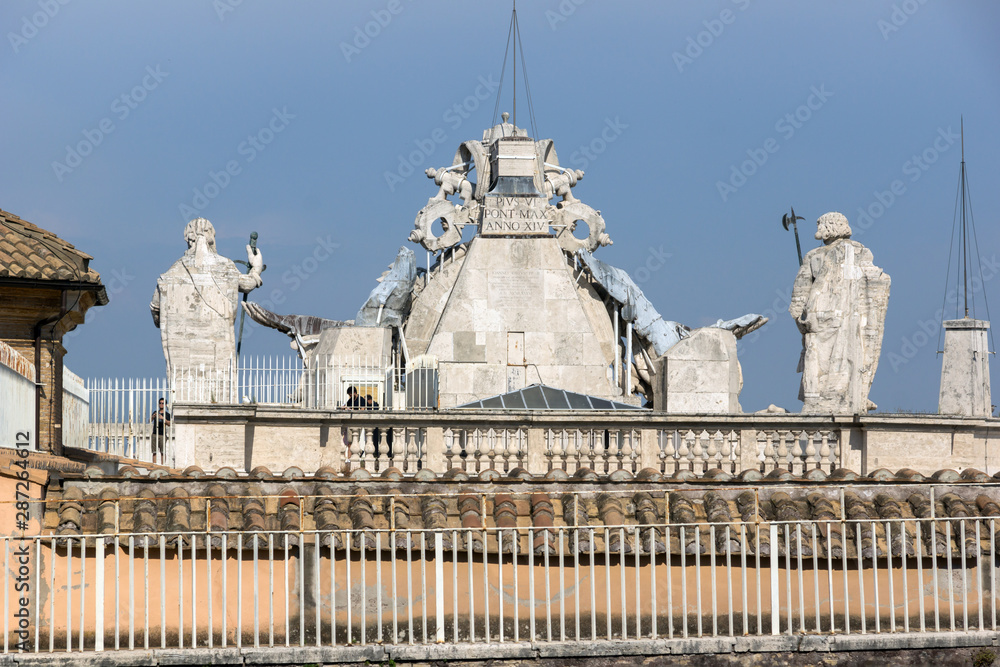 Statue on the roof of St. Peter's Basilica, Vatican, Rome, Italy