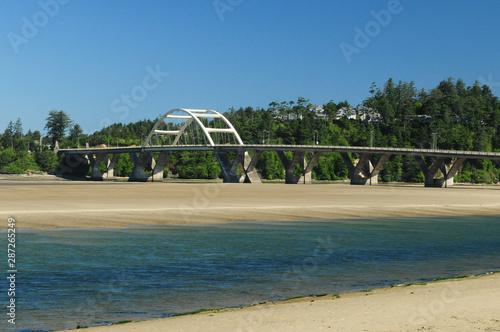 Alsea River Bridge Waldport Oregon USA photo