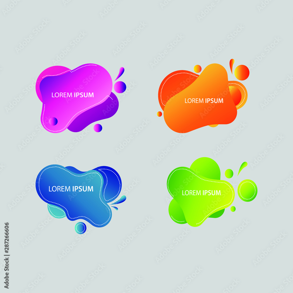 Set of modern abstract vector banners
