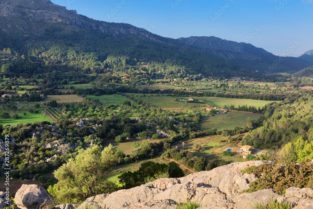 Landscape with valley and mountains, Mallorca