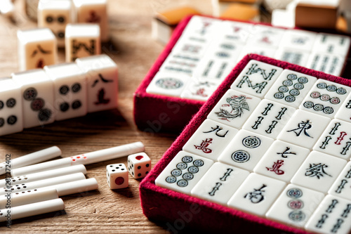 Bild auf Leinwand Equipments for Mahjong