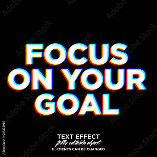 Anaglyph font effect for sticker project