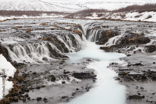 Bruarfoss waterfall Iceland Located in the region of southern part of the Iceland country about 70 km to the east from Reykjavík