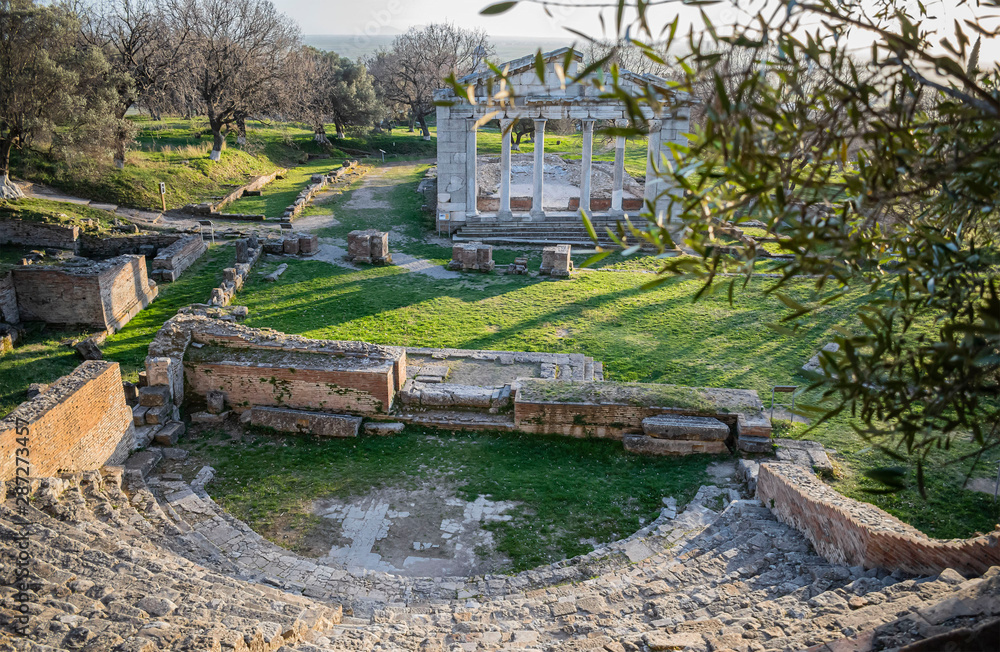 Monument of Agonothetes and the Theater of Apollonia. Monument of Agonothetes and the Theater of Apollonia.