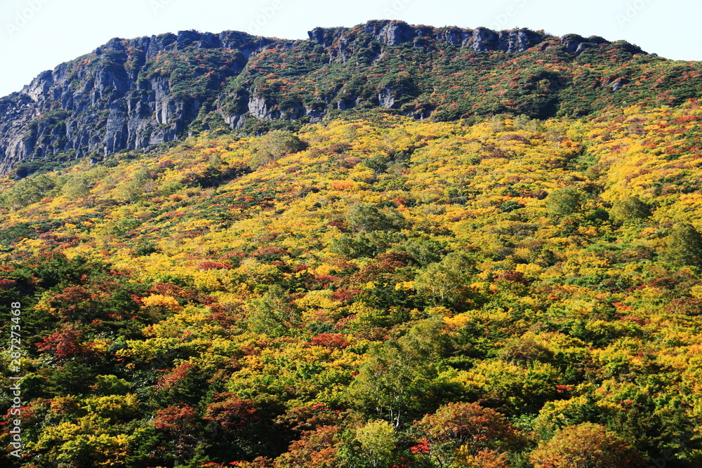 みちのくの秋　安達太良山の紅葉　