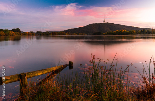 Canvas Print Sunrise in Canberra, the Capital City of Australia
