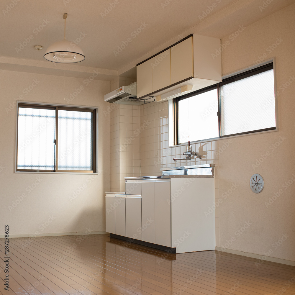 Kitchen in empty apartment for rent in Tokyo, Japan 賃貸アパートのキッチン Kitchen in empty apartment for rent in Tokyo, Japan 賃貸アパートのキッチン