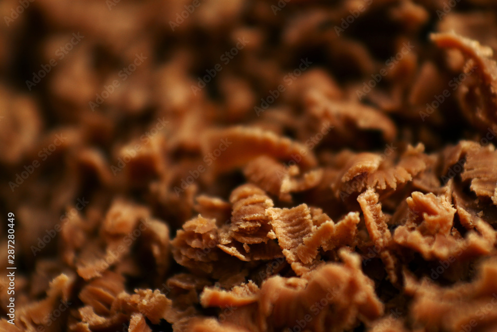 Grated chocolate background Grated chocolate background