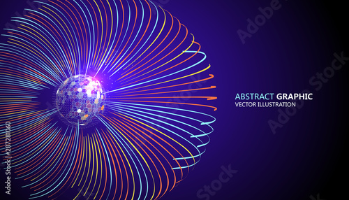 Molecular structure formed the three-dimensional earth, the implication of the sense of science and technology.
