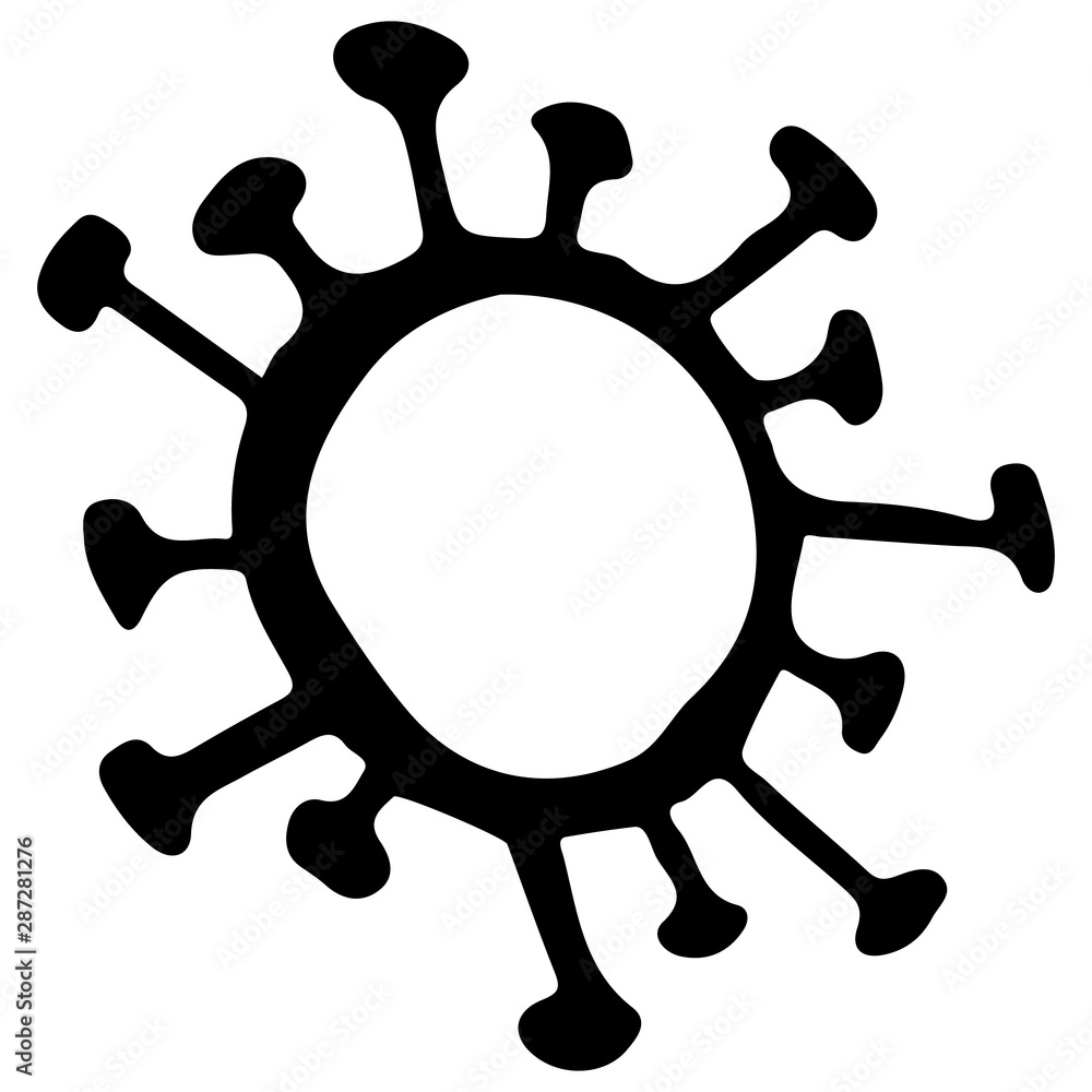 Outline microbe vector icon. Isolated black simple line element illustration from a medical concept. Editable vector stroke microbe. Virus icon. Hand drawn illustration. Virus, bacteria. Outline microbe vector icon. Isolated black simple line element illustration from a medical concept. Editable vector stroke microbe. Virus icon. Hand drawn illustration. Virus, bacteria.