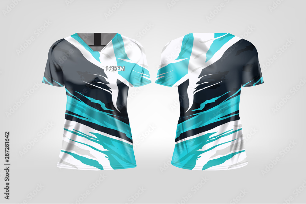 t-shirt sport design for women, Soccer jersey mockup for football club.  uniform template. vector de Stock | Adobe Stock