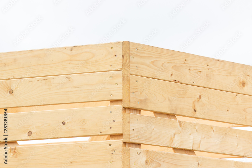 Part of wooden box or container for shipping Part of wooden box or container for shipping
