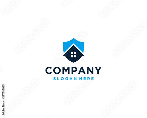 Protection house logo design template